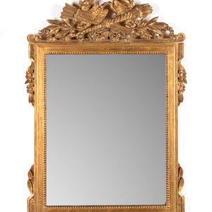 An Italian Giltwood Mirror Retailed