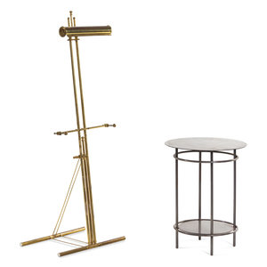 A Brass Easel and a Steel Occasional 2adbde