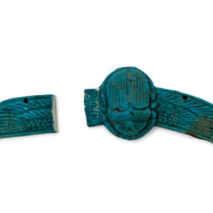 An Egyptian Faience Winged Scarab
Late