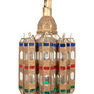 A Group of Three Syrian Brass Lanterns 20th 2adc2d