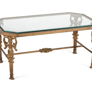 A Brass and Glass Low Table
20th
