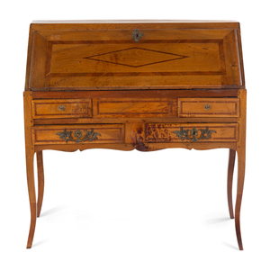 A French Provincial Parquetry Slant-Front