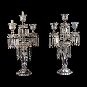 A Pair of Baccarat Molded Glass