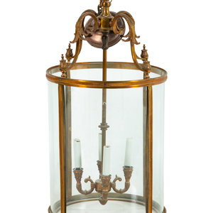 A Continental Brass Hall Lantern
20th
