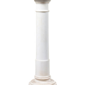 An Italian Carrara Marble Pedestal 19th 2ade37