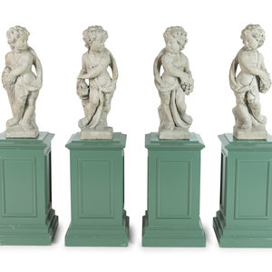 A Set of Four Composition Putti 20th 2ade49