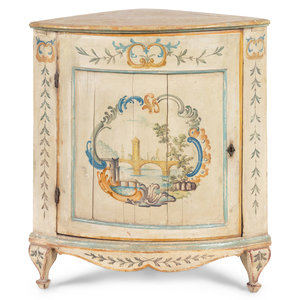 An Italian Painted Corner Cabinet 18th 2ade59