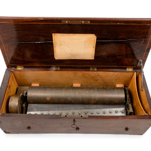A Large Swiss Cylinder Music Box
Mid-19th