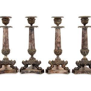 A Set of Four Neoclassical Silvered 2adef0