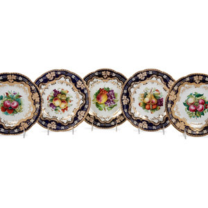 A Set of Five English Porcelain