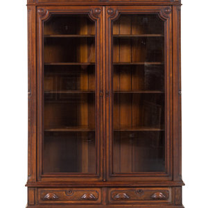 A Victorian Walnut Bookcase 19th 2ae04b