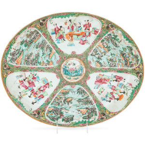 A Rose Medallion Porcelain Platter Late 2ae068