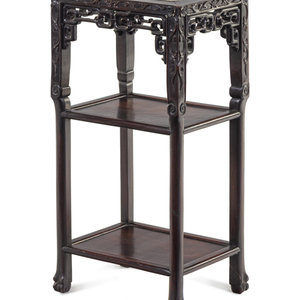 A Chinese Carved Hardwood Marble Top 2ae069