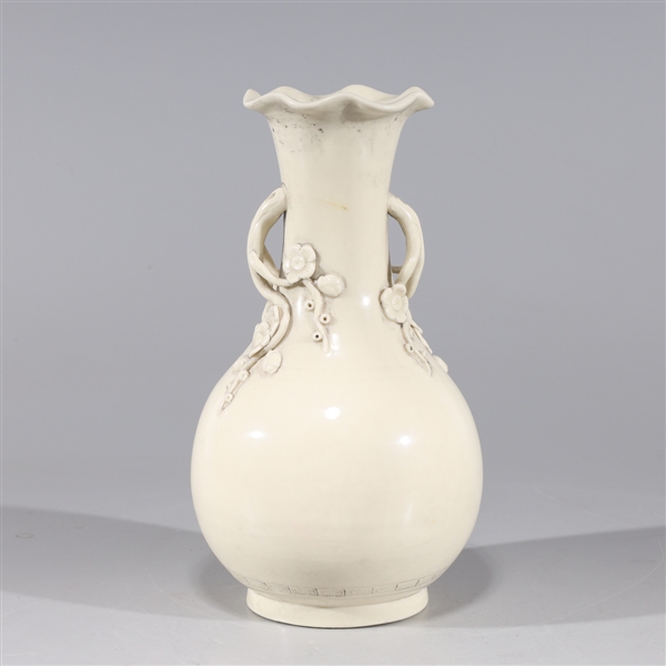 Chinese porcelain vase with molded