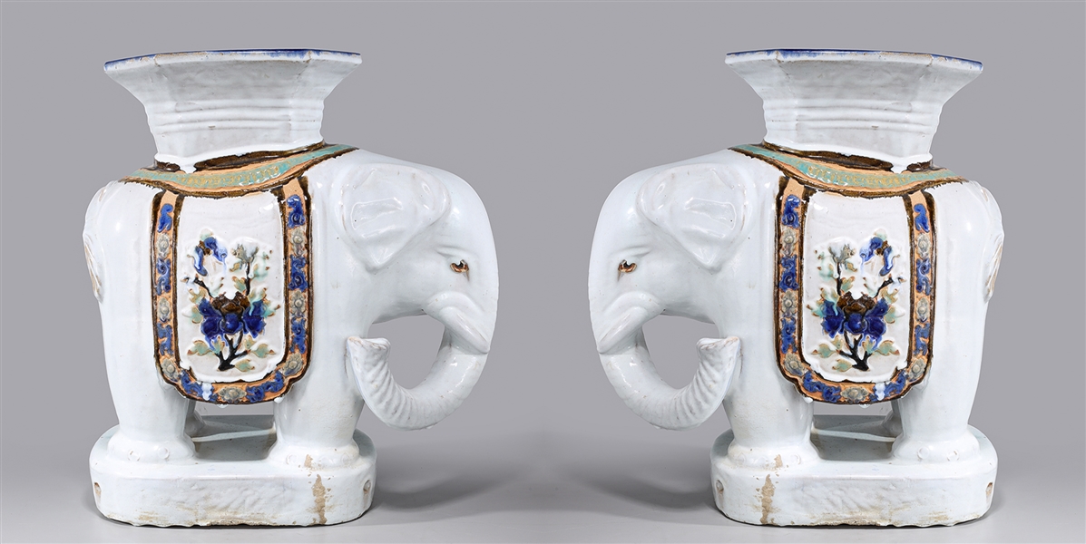 Pair Antique Chinese elephant form 2ab9fb