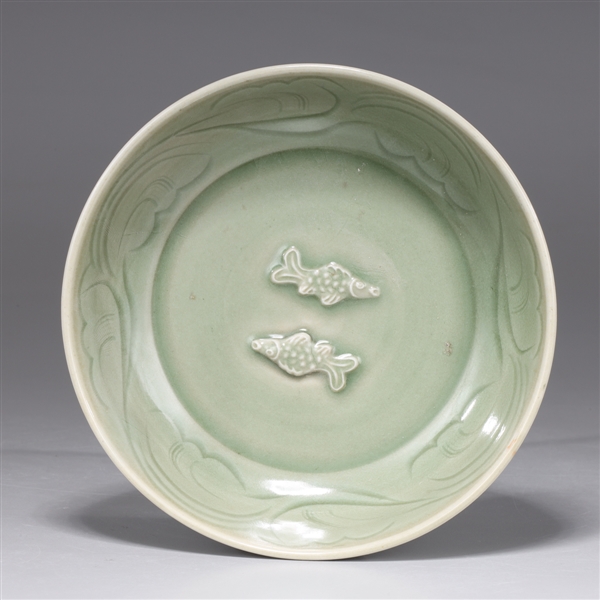 Chinese celadon glazed dish with