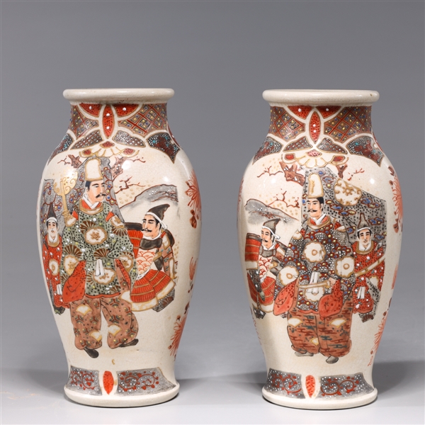 Pair Japanese Meiji period satsuma 2aba5a