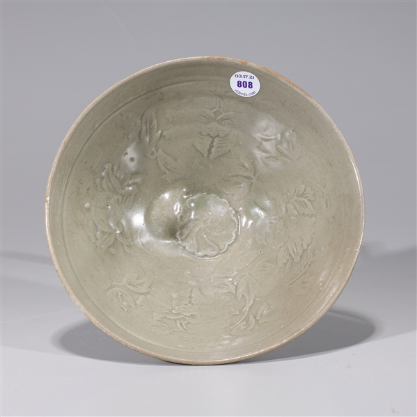 Korean celadon glazed bowl with 2abab1