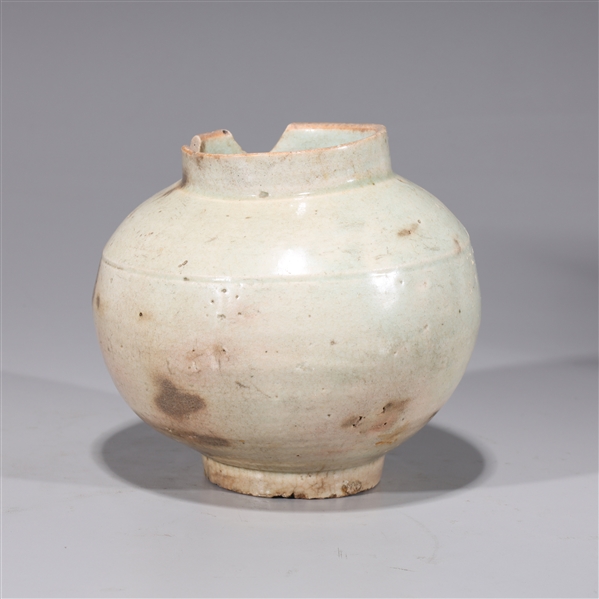 Korean glazed ceramic vase; as-is