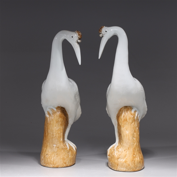 Pair of Chinese porcelain crane