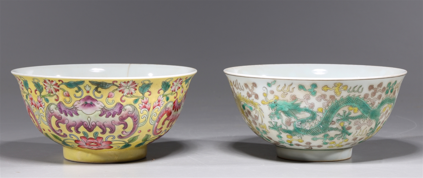 Two Chinese enameled porcelain