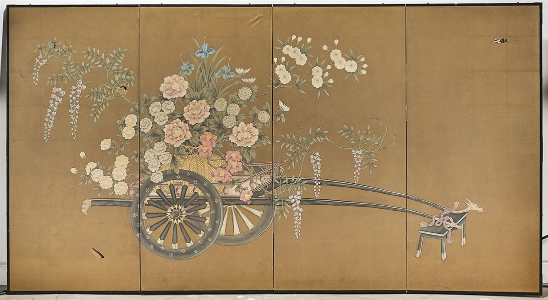 Chinese four panel painted paper 2abb13