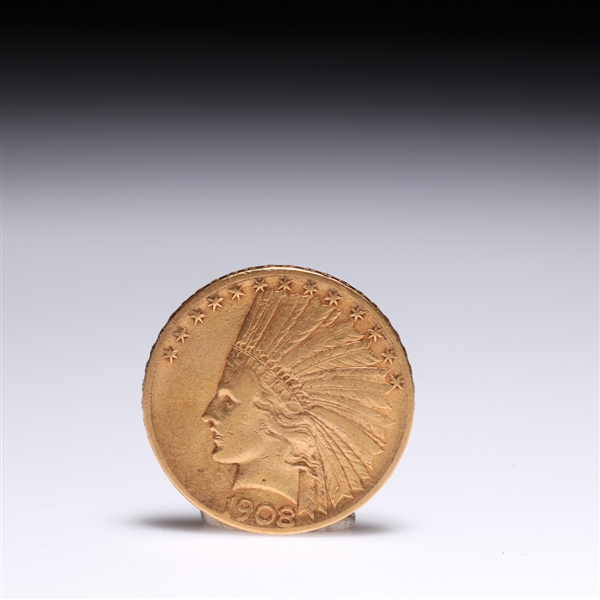 1908 U.S. Indian head gold coin;