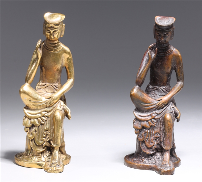 Two antique Korean bronze Buddha 2abbf7