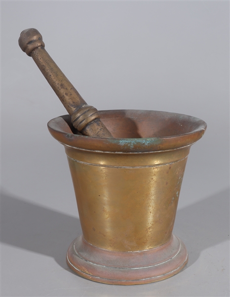 Indian bronze mortar and pestle