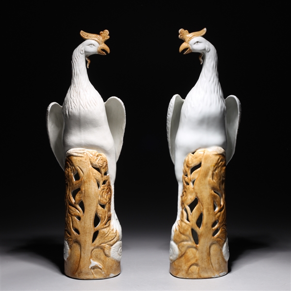 Pair of Chinese porcelain phoenix