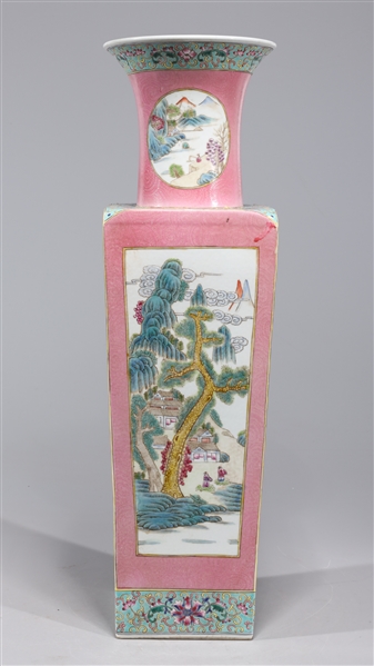 Large Chinese famille verte enameled