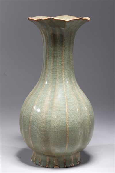 Chinese celadon glazed faceted