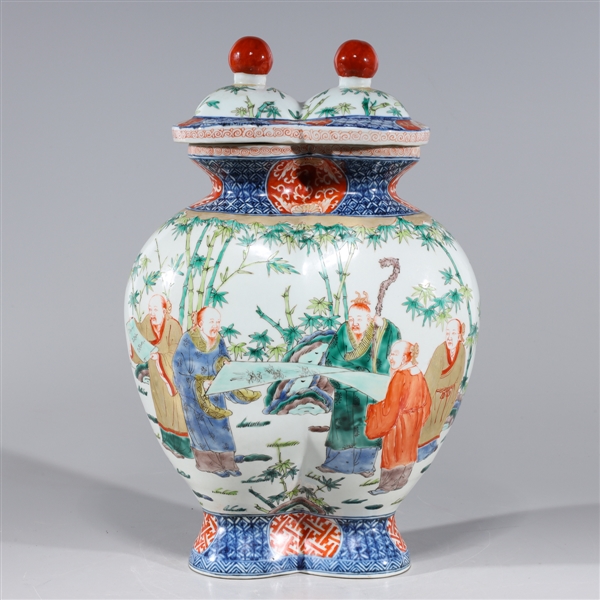 Chinese enameled porcelain double 2abc75