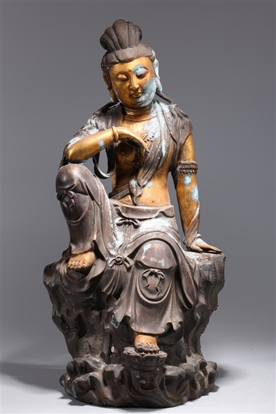 Chinese gilt bronze Buddha statue;