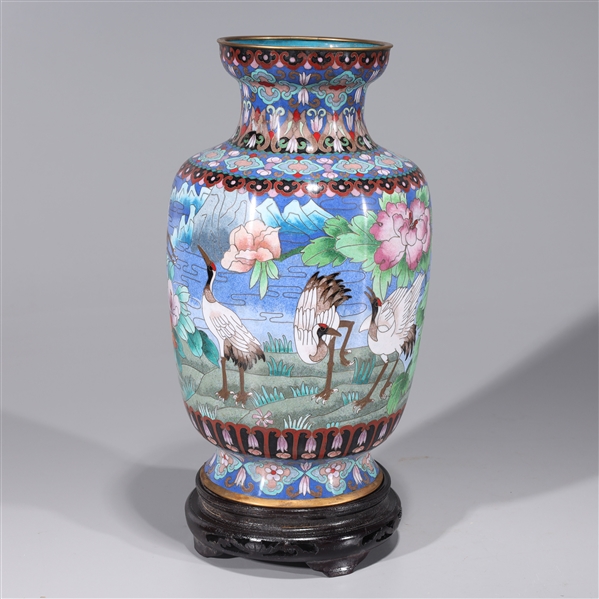 Large Chinese cloisonne enameled