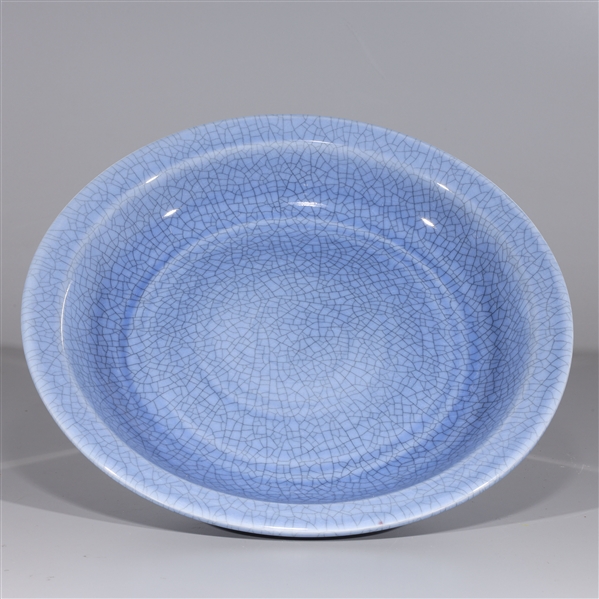 Chinese blue crackle glazed charger;