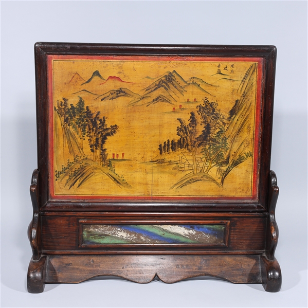 Large antique Chinese painted wood 2abcae