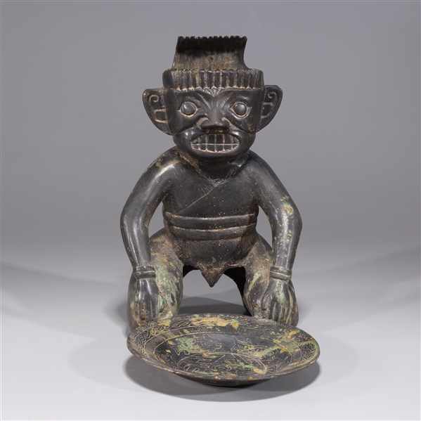 Chinese archaistic bronze seated 2abcaa