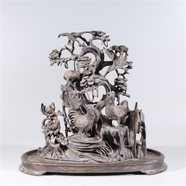 Large and elaborately carved Chinese 2abcbd