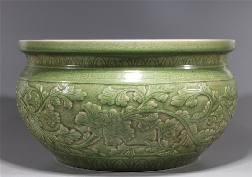 Large Chinese celadon glazed basin