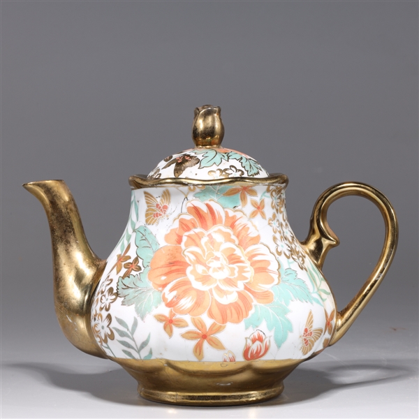 Chinese gilt porcelain teapot with