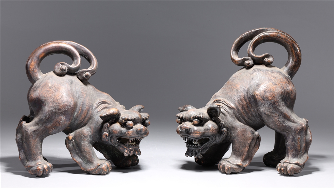 Pair of Chinese ceramic imitating