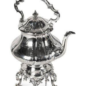 A Victorian Silver Hot Water Kettle-on-Stand
EDWARD