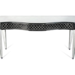 A Contemporary Etched Glass Console