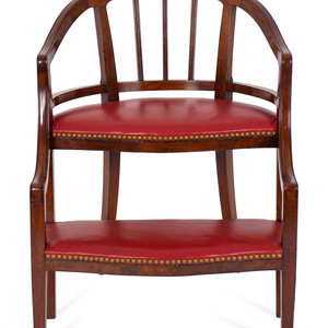 A Georgian Style Mahogany and Red