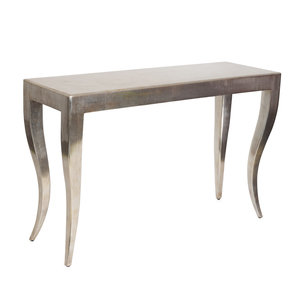 A Silver Leaf Console Table with