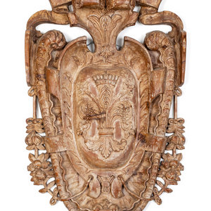 A Baroque Style Carved Wood Cartouche Form 2abefc