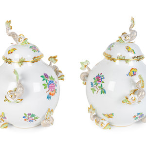 A Pair of Herend Porcelain Covered 2abefe