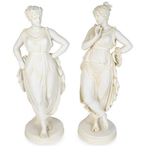 A Pair of German Bisque Classical
