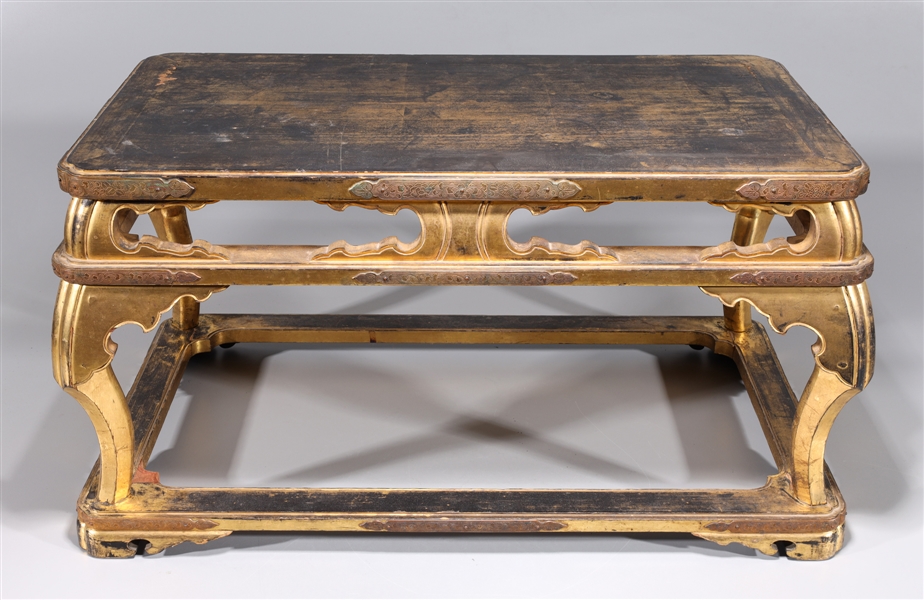 Antique Japanese gilt wood stand;